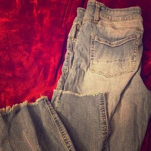 Ripped boyfriend jeans